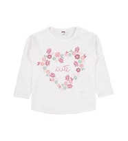 Civil Baby Cute Çiçek Baskılı 6-18 Ay Sweatshirt - Ekru