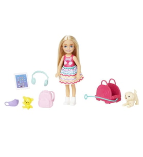 Barbie Seyahatte Chelsea Bebek ve Aksesuarları HJY17, Çocuklar İçin Barbie Bebek ve Aksesuarları