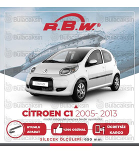 RBW Citroen C1 2005 - 2013 Ön Muz Silecek Takımı (Siyah)