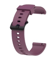 Huawei GT2 42mm KRD-46 Suya Dayanıklı Tırtıklı Desen Silikon Kordon Koyu Mor