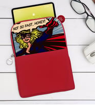 BK Gift Pop Art Tasarımlı Taşınabilir Koruyucu Tablet Kılıfı & Organizer Çanta - Kırmızı-11