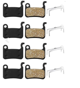 4 Set Bisiklet Hidrolik Mekanik Disk Kaliper Fren Balatası Bisiklet organıc kancalı model (Gri)