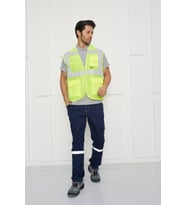 Orange Safety Mühendis Tipi Fileli İkaz Yeleği