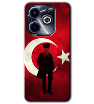 İnfinix Hot 40i Kılıf HD Desen Baskılı Kılıf - Atatürk Bayrak