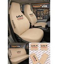 Kia Logolu Oto Koltuk Kılıfı Ön Arka Set – Penye Likralı Universal Koltuk Koruyucu Servis Kılıfı