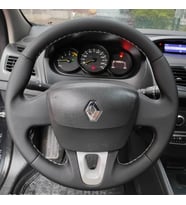 Renault Fluence Tuşsuz Araca Özel Direksiyon Kılıfı (DÜZ DERİ) (Karışık)
