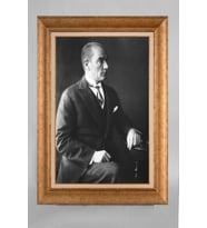 Altın Varaklı Paspartulu Çerçeveli Atatürk Tablo nt882