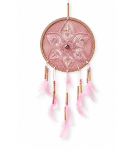 Pembe 22 cm büyük dream catcher