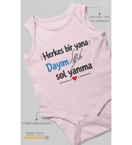 Herkes bir yana, dayım sol yanıma Sıfır Kollu Bebek Zıbını Pamuk %100 Pamuk