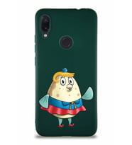 Xiaomi Redmi Note 7 Pro Soft Premier Kapak Bayan Puff Tasarımlı Silikon Kılıf - Yeşil (Şeffaf)