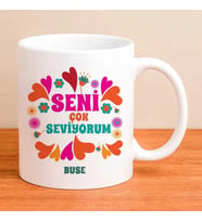 Seni Çok Seviyorum Kişiye Özel Kupa