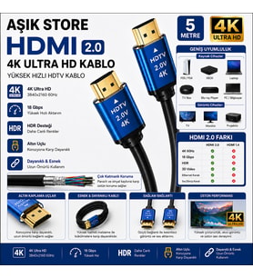 HDMI 2.0 Kablo 5 Metre