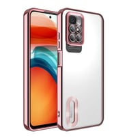 Lexroo Xiaomi Redmi 10 Kılıf Kamera Korumalı Logo Gösteren Omega Kılıf - Rose Gold