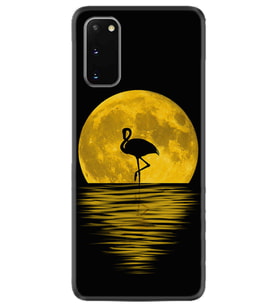 Samsung A02S A03S A10 A12 A13 A21S A22 Kılıf Desenli Silikon Ay ve Flamingo 1775