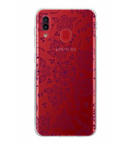 Samsung Galaxy A20  Kamera Korumalı  Kapak Nostalji Desen Tasarımlı  Şeffaf Kılıf