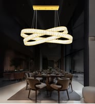 Vista Yemek Masası Taşlı Avize  Kristal Taşlı Yemek Masası Avize (Gold)