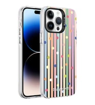 Apple iPhone 14 Pro Max Kılıf Desenli Zore Silver Sert Kılıf Noktalar
