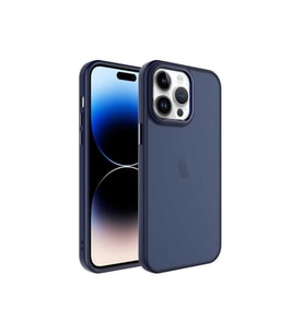 Apple iPhone 14 Pro Uyumlu Kılıf Buzlu Sert PC Zore May Kapak (Lacivert)