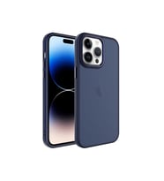 Apple iPhone 14 Pro Uyumlu Kılıf Buzlu Sert PC Zore May Kapak (Lacivert)
