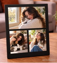 Fotoğraftan Tasarlanan 3 Kişilik Masa Fotograf Cercevesi 13 x 18 cm MDF Çerçeve - Kişiye Özel Hediye 3. Model