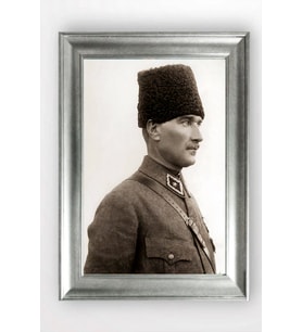Gümüş Çerçeveli Atatürk Tablo cv784