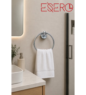 Paslanmaz Çelik Havluluk Halka Duvar Tipi Banyo Havlu Askılığı Krom