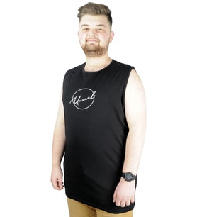 Mode XL Büyük Beden Erkek Kolsuz Tshirt Unreal 22121 Siyah