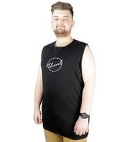 Mode XL Büyük Beden Erkek Kolsuz Tshirt Unreal 22121 Siyah