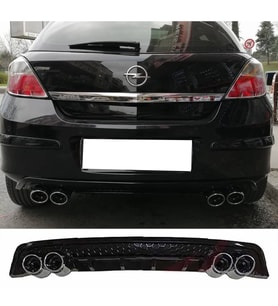 Opel Astra H Difüzör Lüx Tip İthal Ultra Parlak Siyah Difizör