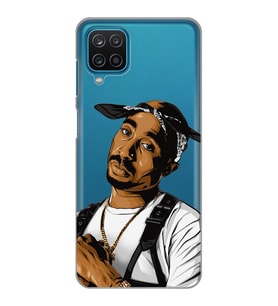Samsung Galaxy M22 Uyumlu Tupac Tasarımlı Şeffaf Telefon Kılıfı