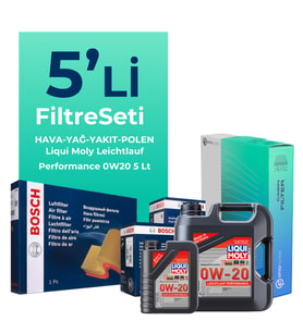 Bosch Fiat Egea 1.6 Dizel Filtre Bakım Seti Liqui Moly Motor Yağlı (2015-2023) 5 Li