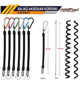 Portfish Karabinalı Balıkçı Aksesuar Kordonu [ 20*120cm ]