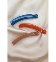 3 ADET KÜÇÜK KALİTE MUZ TOKA TURUNCU/MAVI/NUDE
