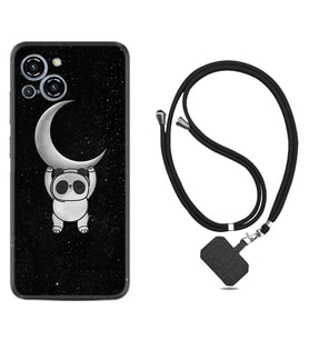Reeder S23 Max Pro Kılıf Resimli Boyun Askılı İpli Desenli Silikon Series Panda Moon 1811