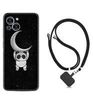 Reeder S23 Max Pro Kılıf Resimli Boyun Askılı İpli Desenli Silikon Series Panda Moon 1811