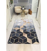 Modern Desenli Dijital Baskı Kaymaz Taban Halı H0195