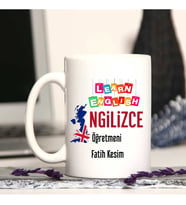 İngilizce  Öğretmenine Özel Öğretmenler Günü Hediyesi Kişiye Özel Kupa Bardak