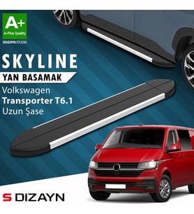S-Dizayn VW Transporter T6.1 Uzun Şase Skyline Aluminyum Yan Basamak 253 Cm 2019-2024 A+ Kalite