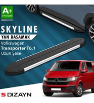 S-Dizayn VW Transporter T6.1 Uzun Şase Skyline Aluminyum Yan Basamak 253 Cm 2019-2024 A+ Kalite