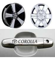 Corolla Kapı Kolu Jant Sticker (10 Adet) Etiket Yapıştırma Z53