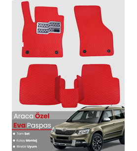 SKODA YETİ (2009-2017) Uyumlu EVA Paspas Tam Set–Oto Paspas,Araca Özel,Kolay Montaj