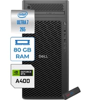 Dell Pro Max Tower T2 Ultra 7 265 80GB Ddr5 4tb SSD 4GB/A400 Windows 11 Pro 360W Masaüstü Iş Istasyonu FCT2250A400P24 + Zettausb