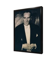 Atatürk Smokinli Çerçeveli Mdf Tablo