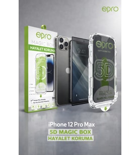 iPhone 12 Pro Max Epro Magic Box Hayalet 5D Gizli Ekran Koruyucu