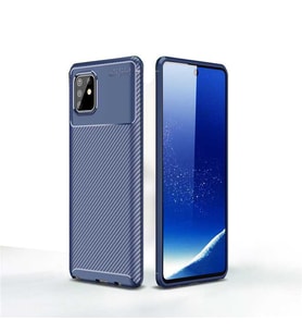 Samsung Galaxy Note 10 Lite (A81) Kılıf Esnek Soft Karbon Tasarım Legion Serisi (Lacivert)