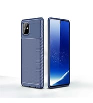 Samsung Galaxy Note 10 Lite (A81) Kılıf Esnek Soft Karbon Tasarım Legion Serisi (Lacivert)