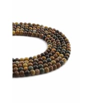 Leopar Jasper Doğal Taş Parlak Küre Kesim 4mm Dizi [AA]