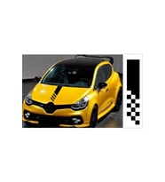 Damalı Spor Oto Kaput Şerit Sticker Universal 70*13 Cm
