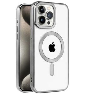 iPhone 15 Pro Max Kılıf Kronos Magsafe Kapak - Titanyum Gri