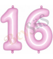 16 Rakam Folyo Balon pembe Rengi (76 cm)